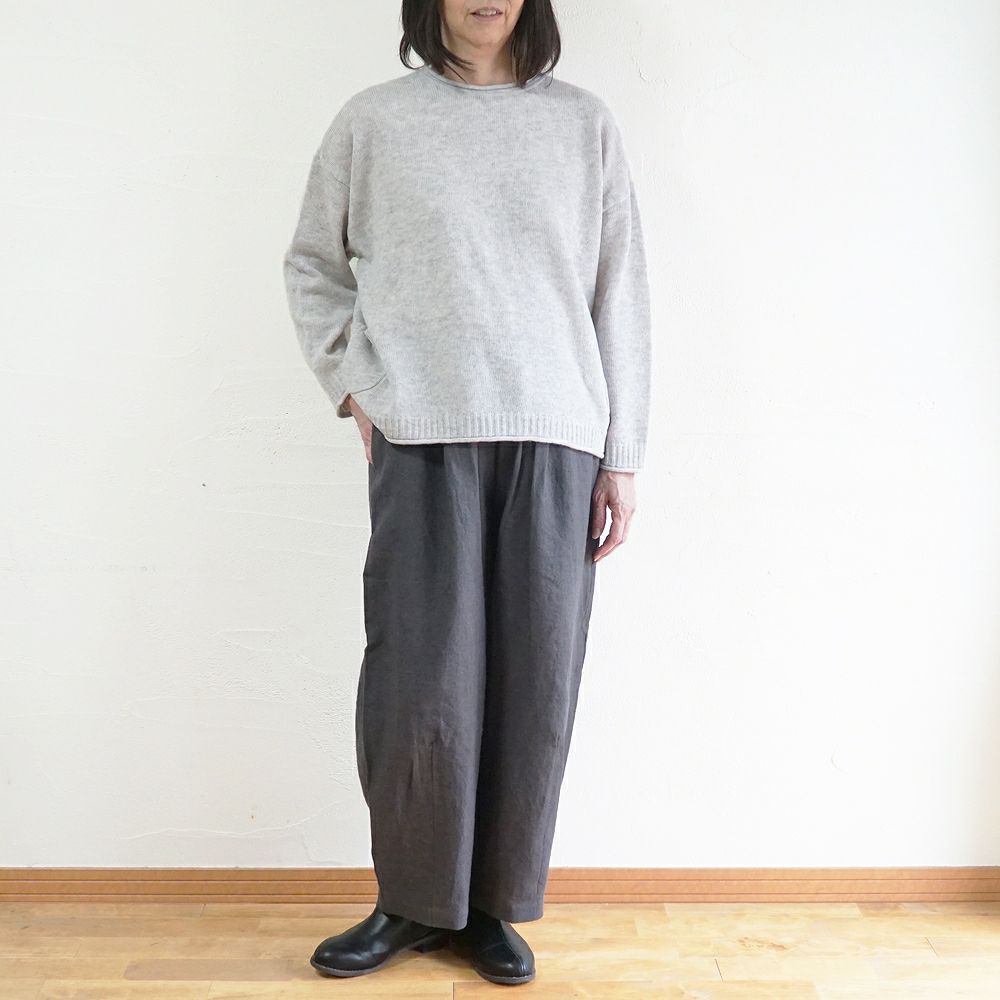 Branch m‘.,ブランチエム,ナチュラル,30代,40代,50代,60代,ウール,ゆったり,knit,ニット,ウール混,ボトルネック,プルオーバー,プルオーバーニット,カラーニット,カーディガン,ニットカーディガン,2way,2wayニット
