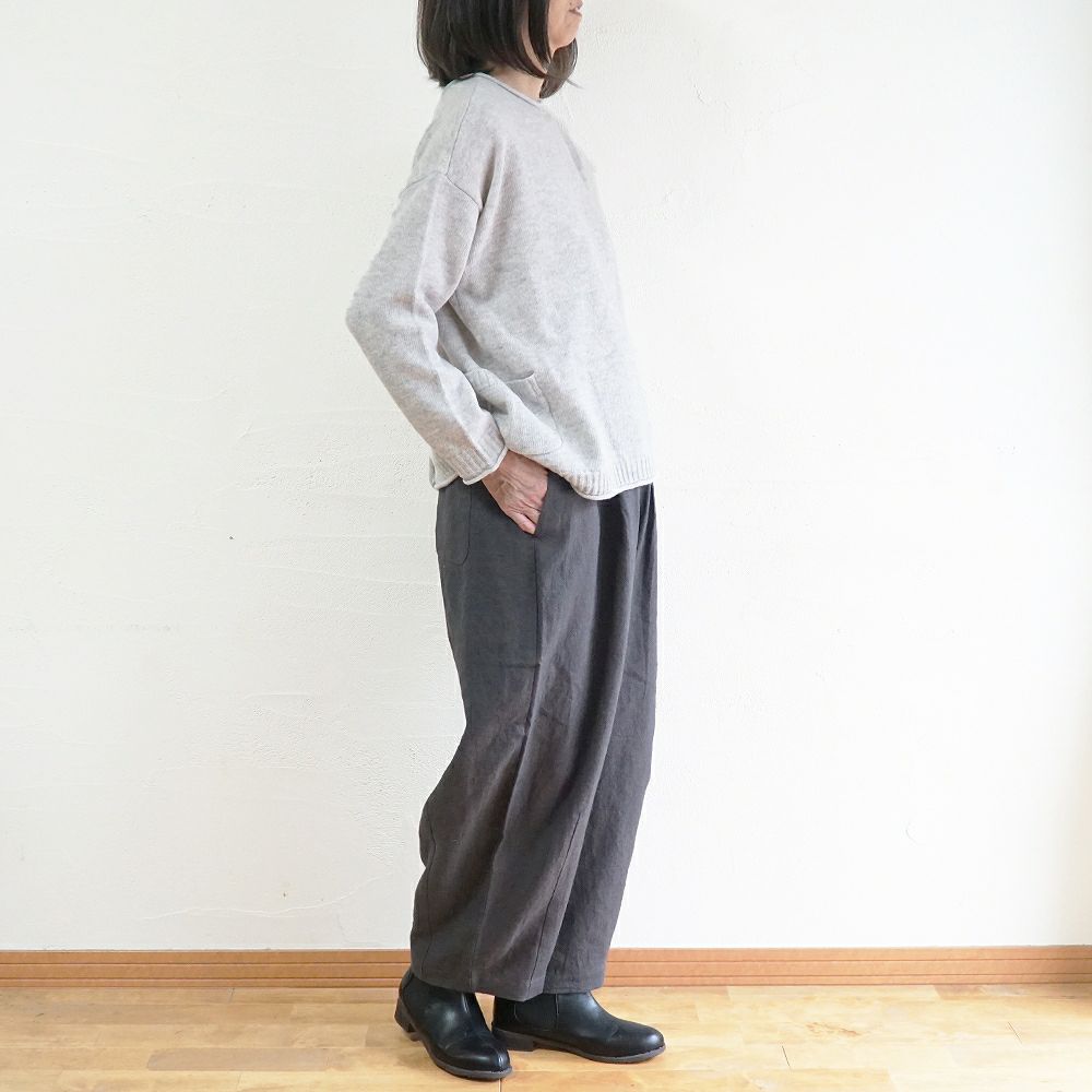 Branch m‘.,ブランチエム,ナチュラル,30代,40代,50代,60代,ウール,ゆったり,knit,ニット,ウール混,ボトルネック,プルオーバー,プルオーバーニット,カラーニット,カーディガン,ニットカーディガン,2way,2wayニット