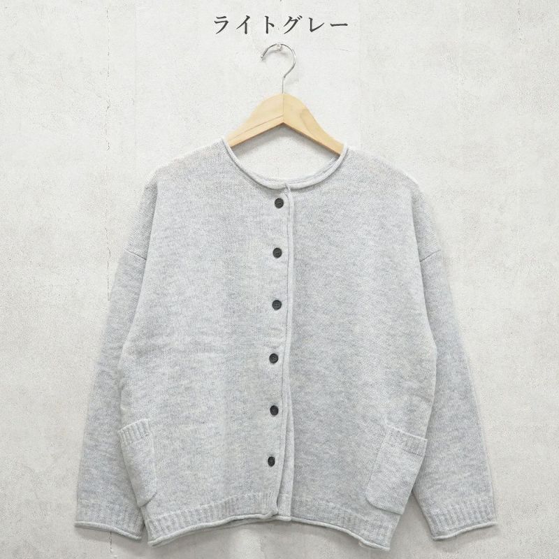 Branch m‘.,ブランチエム,ナチュラル,30代,40代,50代,60代,ウール,ゆったり,knit,ニット,ウール混,ボトルネック,プルオーバー,プルオーバーニット,カラーニット,カーディガン,ニットカーディガン,2way,2wayニット