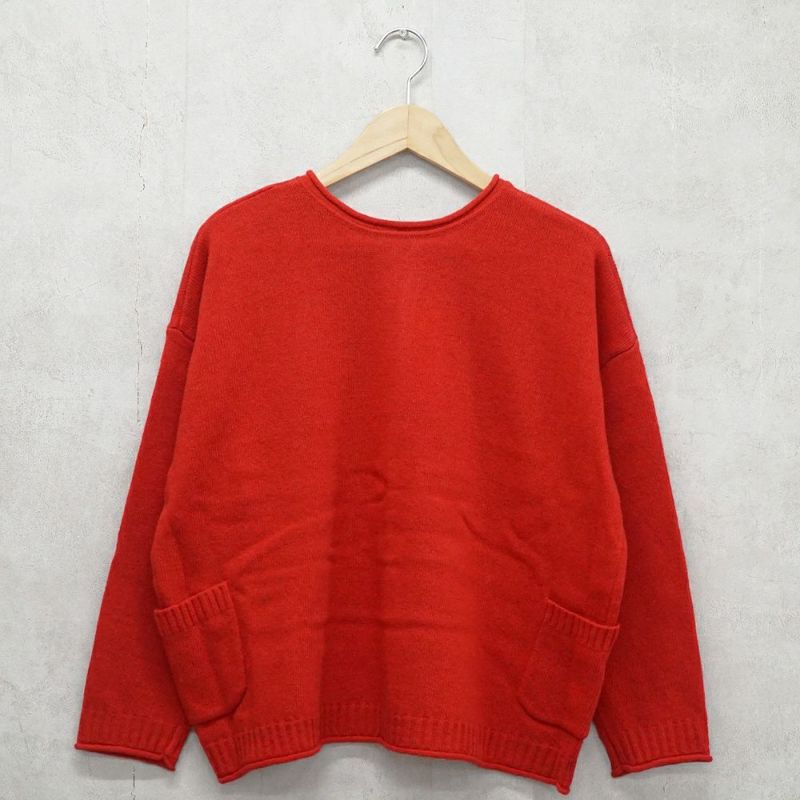 Branch m‘.,ブランチエム,ナチュラル,30代,40代,50代,60代,ウール,ゆったり,knit,ニット,ウール混,ボトルネック,プルオーバー,プルオーバーニット,カラーニット,カーディガン,ニットカーディガン,2way,2wayニット