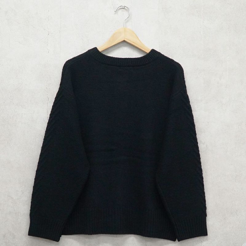 Branch m‘.,ブランチエム,ナチュラル,30代,40代,50代,60代,ウール,ゆったり,knit,ニット,ウール混,カーディガン,ケーブルニット,ケーブルニットカーディガン,ニットカーディガン,ニットカーデ,ケーブル編み