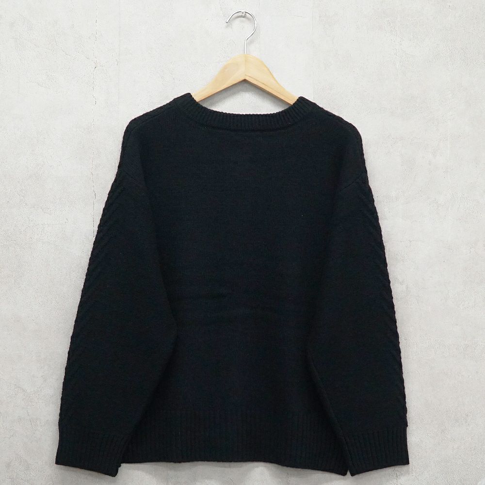 Branch m‘.,ブランチエム,ナチュラル,30代,40代,50代,60代,ウール,ゆったり,knit,ニット,ウール混,カーディガン,ケーブルニット,ケーブルニットカーディガン,ニットカーディガン,ニットカーデ,ケーブル編み