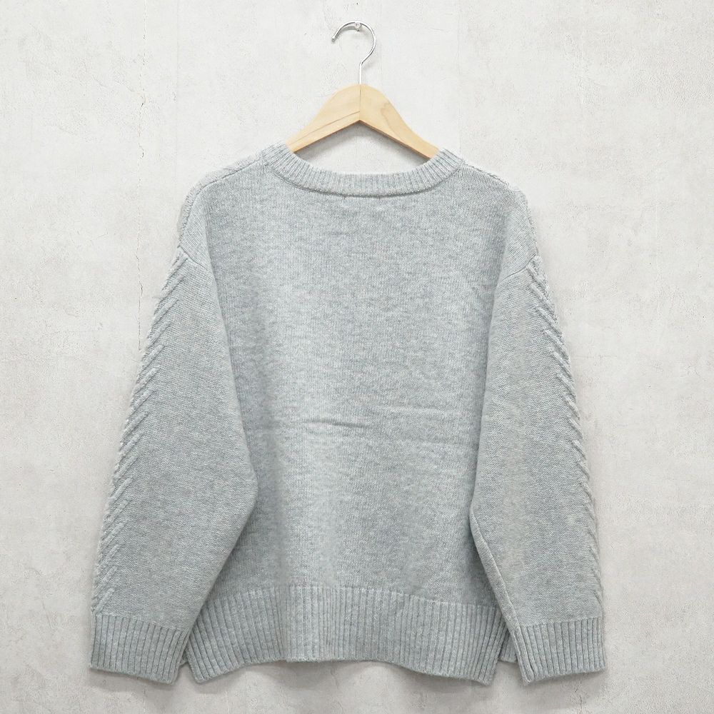 Branch m‘.,ブランチエム,ナチュラル,30代,40代,50代,60代,ウール,ゆったり,knit,ニット,ウール混,カーディガン,ケーブルニット,ケーブルニットカーディガン,ニットカーディガン,ニットカーデ,ケーブル編み