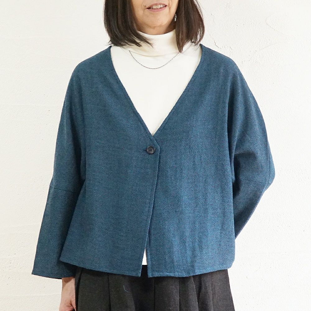 Branch m‘.,ブランチエム,ナチュラル,30代,40代,50代,60代,ゆったり,ウール,カーディガン,ウールカーディガン,ボレロカーディガン,羽織,