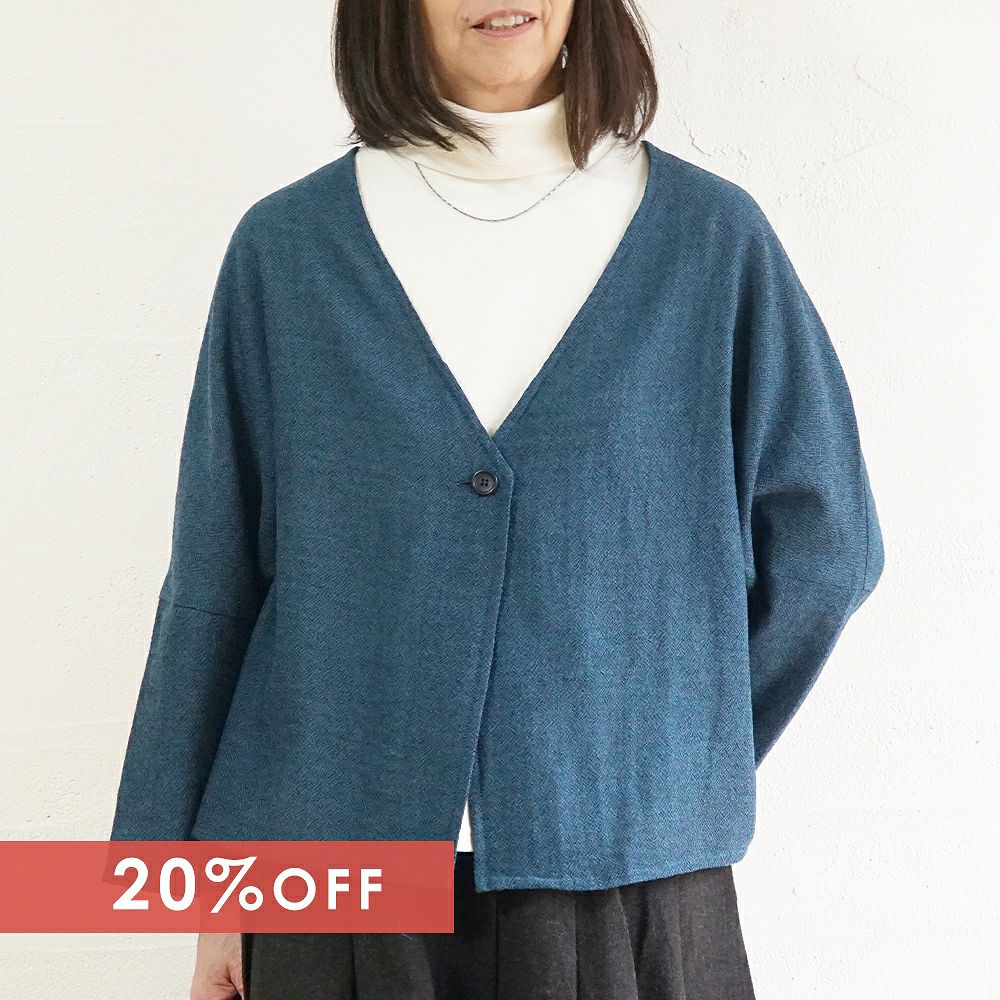 Branch m‘.,ブランチエム,ナチュラル,30代,40代,50代,60代,ゆったり,ウール,カーディガン,ウールカーディガン,ボレロカーディガン,羽織,