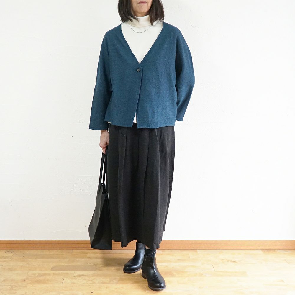 Branch m‘.,ブランチエム,ナチュラル,30代,40代,50代,60代,ゆったり,ウール,カーディガン,ウールカーディガン,ボレロカーディガン,羽織,