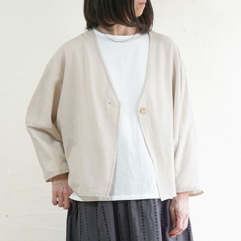 Branch m‘.,ブランチエム,ナチュラル,30代,40代,50代,60代,ゆったり,ウール,カーディガン,ウールカーディガン,ボレロカーディガン,羽織,