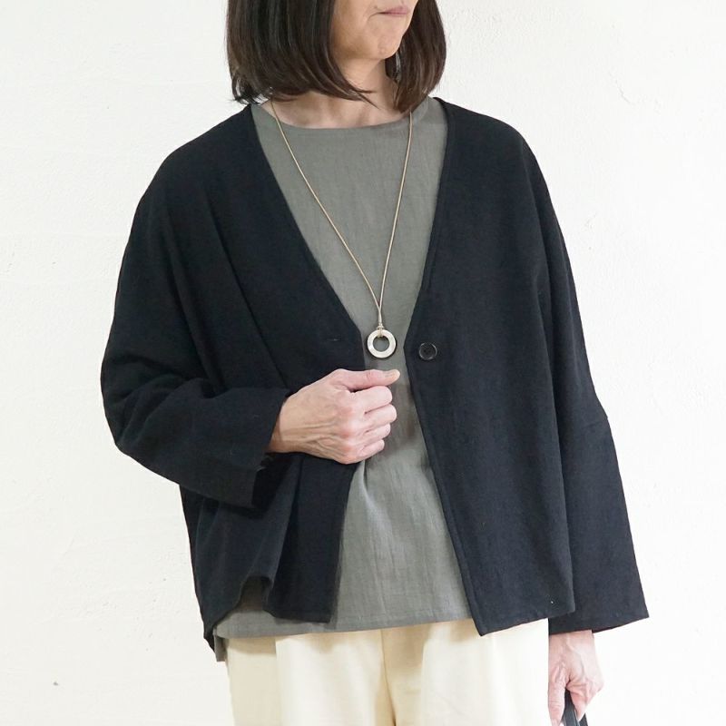 Branch m‘.,ブランチエム,ナチュラル,30代,40代,50代,60代,ゆったり,ウール,カーディガン,ウールカーディガン,ボレロカーディガン,羽織,