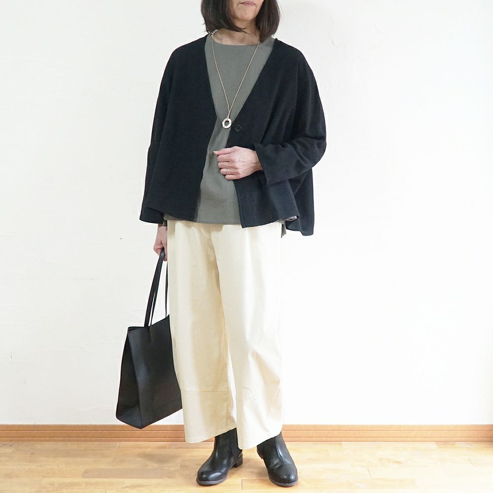 Branch m‘.,ブランチエム,ナチュラル,30代,40代,50代,60代,ゆったり,ウール,カーディガン,ウールカーディガン,ボレロカーディガン,羽織,