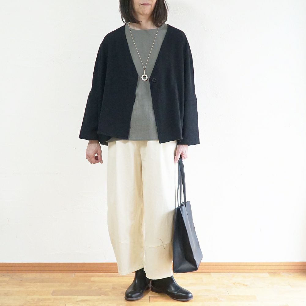 Branch m‘.,ブランチエム,ナチュラル,30代,40代,50代,60代,ゆったり,ウール,カーディガン,ウールカーディガン,ボレロカーディガン,羽織,