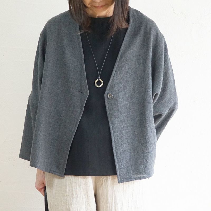 Branch m‘.,ブランチエム,ナチュラル,30代,40代,50代,60代,ゆったり,ウール,カーディガン,ウールカーディガン,ボレロカーディガン,羽織,