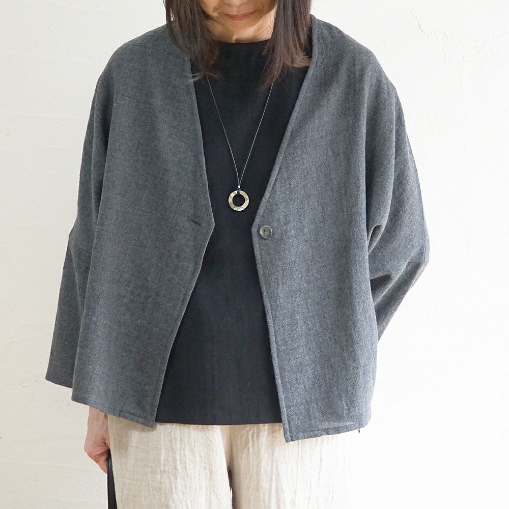 Branch m‘.,ブランチエム,ナチュラル,30代,40代,50代,60代,ゆったり,ウール,カーディガン,ウールカーディガン,ボレロカーディガン,羽織,