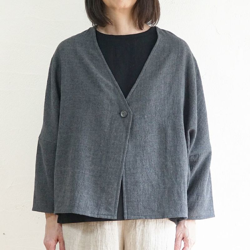 Branch m‘.,ブランチエム,ナチュラル,30代,40代,50代,60代,ゆったり,ウール,カーディガン,ウールカーディガン,ボレロカーディガン,羽織,