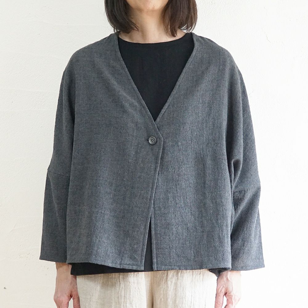 Branch m‘.,ブランチエム,ナチュラル,30代,40代,50代,60代,ゆったり,ウール,カーディガン,ウールカーディガン,ボレロカーディガン,羽織,