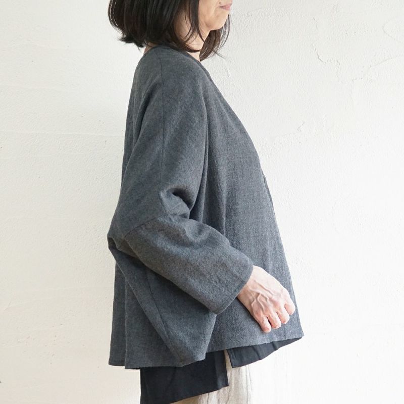 Branch m‘.,ブランチエム,ナチュラル,30代,40代,50代,60代,ゆったり,ウール,カーディガン,ウールカーディガン,ボレロカーディガン,羽織,