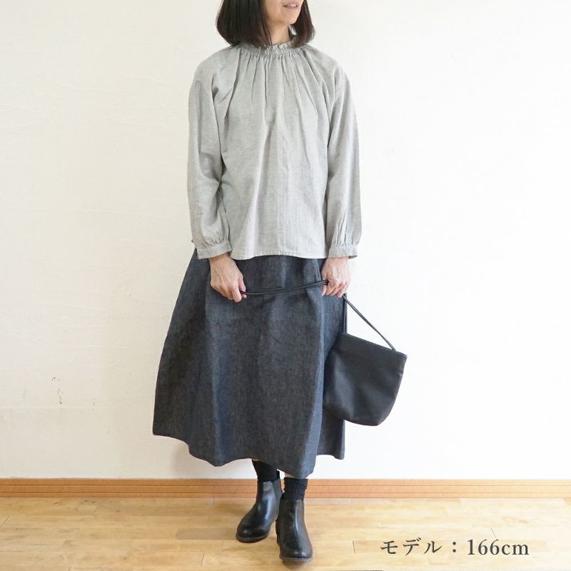 Branch m‘.,ブランチエム,ナチュラル,30代,40代,50代,60代,コットン,綿,ゆったり,blouse,ブラウス,フリルブラウス,