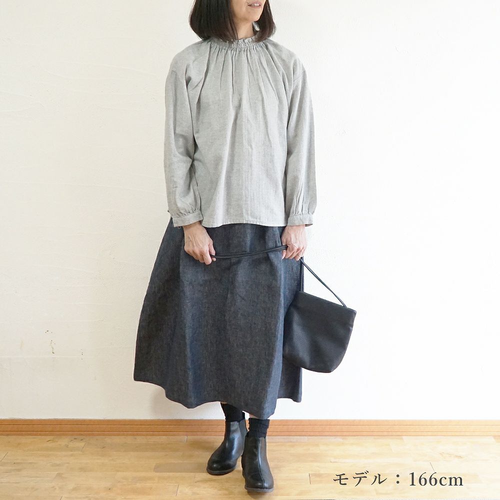 Branch m‘.,ブランチエム,ナチュラル,30代,40代,50代,60代,コットン,綿,ゆったり,blouse,ブラウス,フリルブラウス,