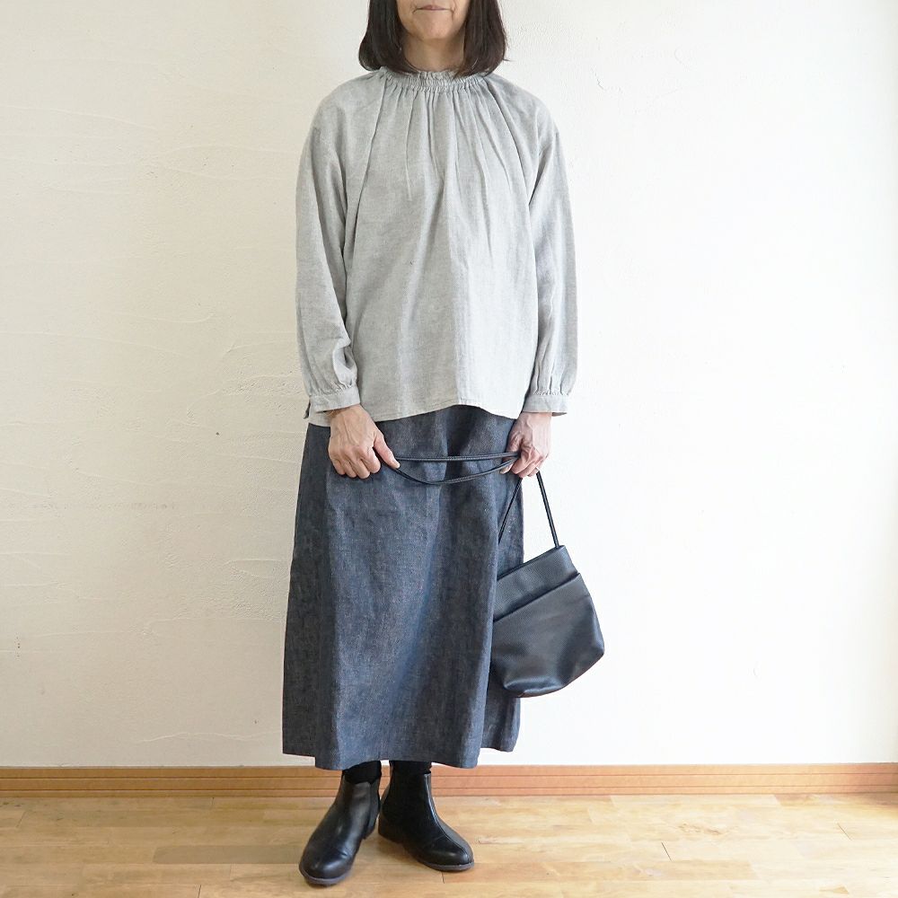 Branch m‘.,ブランチエム,ナチュラル,30代,40代,50代,60代,コットン,綿,ゆったり,blouse,ブラウス,フリルブラウス,