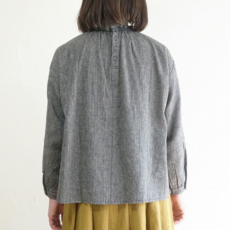 Branch m‘.,ブランチエム,ナチュラル,30代,40代,50代,60代,コットン,綿,ゆったり,blouse,ブラウス,フリルブラウス,