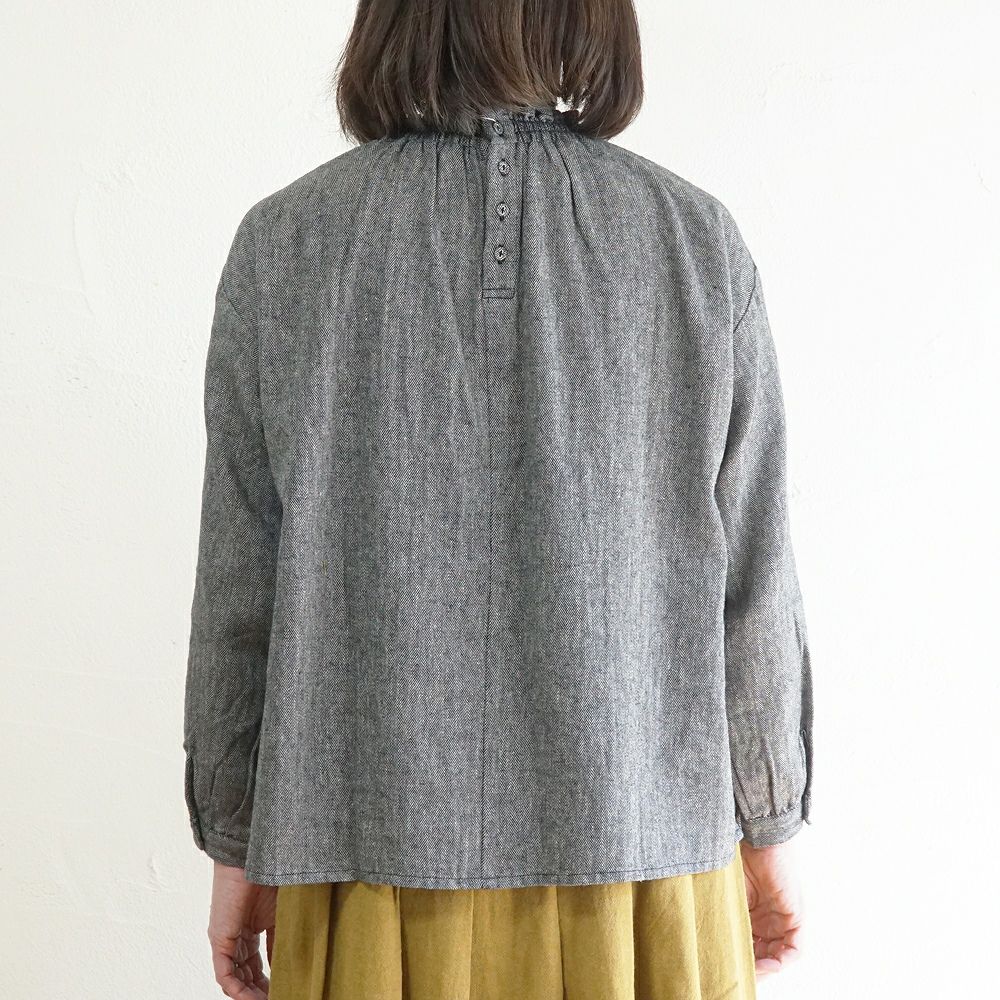 Branch m‘.,ブランチエム,ナチュラル,30代,40代,50代,60代,コットン,綿,ゆったり,blouse,ブラウス,フリルブラウス,