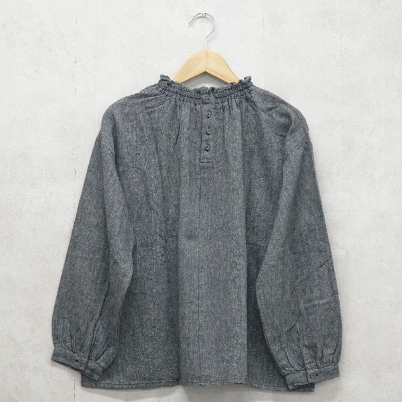 Branch m‘.,ブランチエム,ナチュラル,30代,40代,50代,60代,コットン,綿,ゆったり,blouse,ブラウス,フリルブラウス,