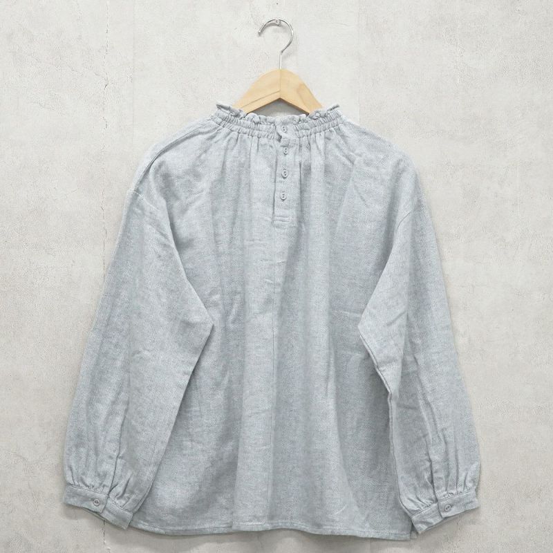 Branch m‘.,ブランチエム,ナチュラル,30代,40代,50代,60代,コットン,綿,ゆったり,blouse,ブラウス,フリルブラウス,