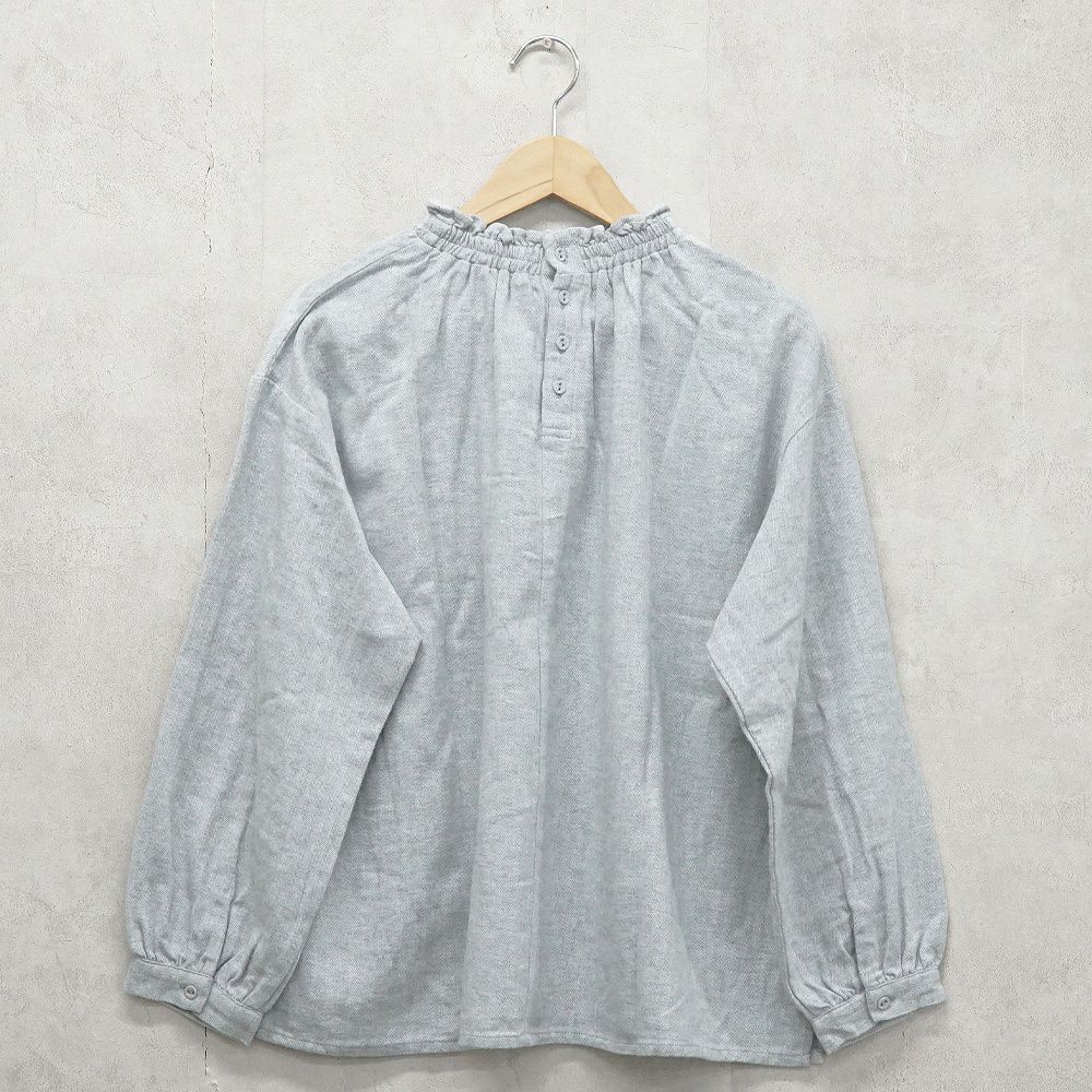 Branch m‘.,ブランチエム,ナチュラル,30代,40代,50代,60代,コットン,綿,ゆったり,blouse,ブラウス,フリルブラウス,