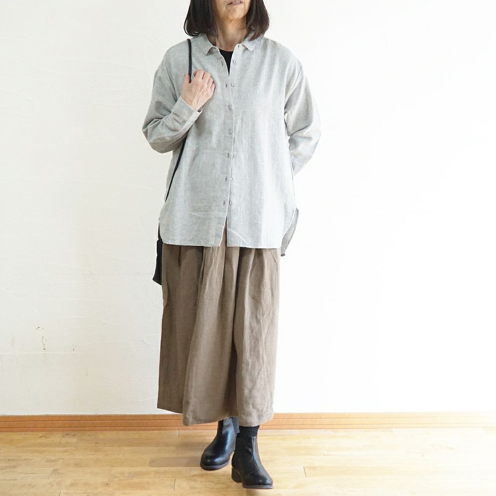 Branch m‘.,ブランチエム,ナチュラル,30代,40代,50代,60代,コットン,綿,ゆったり,blouse,ブラウス,シャツ,チュニック,シャツチュニック,チュニックブラウス