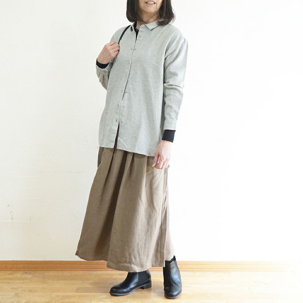 Branch m‘.,ブランチエム,ナチュラル,30代,40代,50代,60代,コットン,綿,ゆったり,blouse,ブラウス,シャツ,チュニック,シャツチュニック,チュニックブラウス