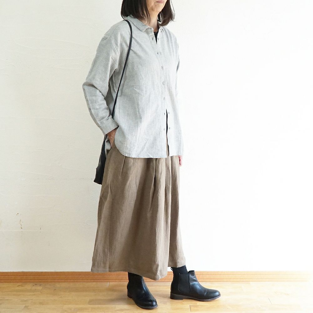 Branch m‘.,ブランチエム,ナチュラル,30代,40代,50代,60代,コットン,綿,ゆったり,blouse,ブラウス,シャツ,チュニック,シャツチュニック,チュニックブラウス