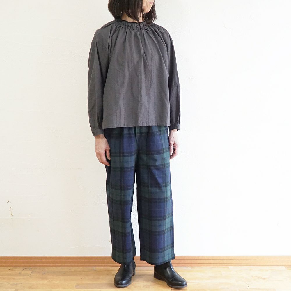 Branch m‘.,ブランチエム,ナチュラル,30代,40代,50代,60代,コットン,綿,ゆったり,blouse,ブラウス,フリルブラウス,
