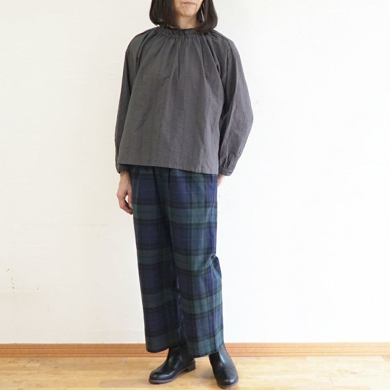 Branch m‘.,ブランチエム,ナチュラル,30代,40代,50代,60代,コットン,綿,ゆったり,blouse,ブラウス,フリルブラウス,