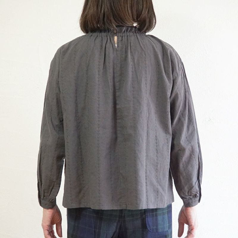 Branch m‘.,ブランチエム,ナチュラル,30代,40代,50代,60代,コットン,綿,ゆったり,blouse,ブラウス,フリルブラウス,