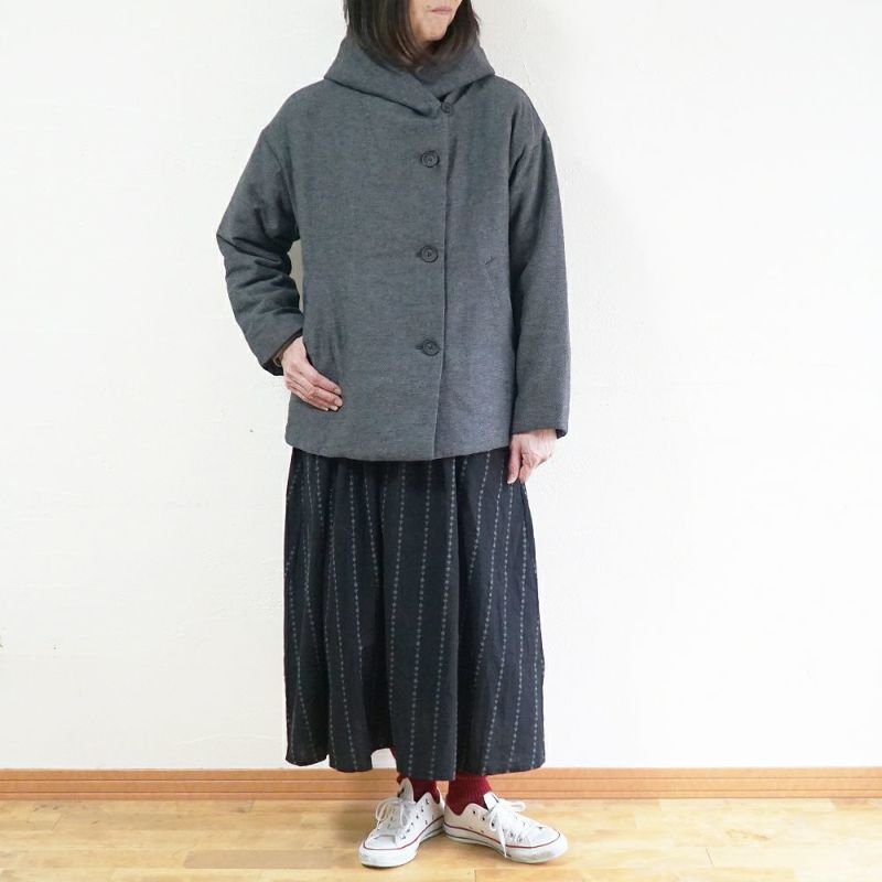 Branch m‘.,ブランチエム,ナチュラル,30代,40代,50代,60代,コットン,綿,ゆったり,スカート,フレアスカート,タックスカート,