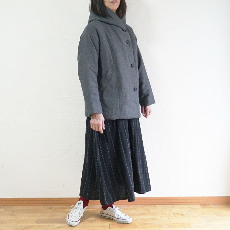 Branch m‘.,ブランチエム,ナチュラル,30代,40代,50代,60代,コットン,綿,ゆったり,スカート,フレアスカート,タックスカート,