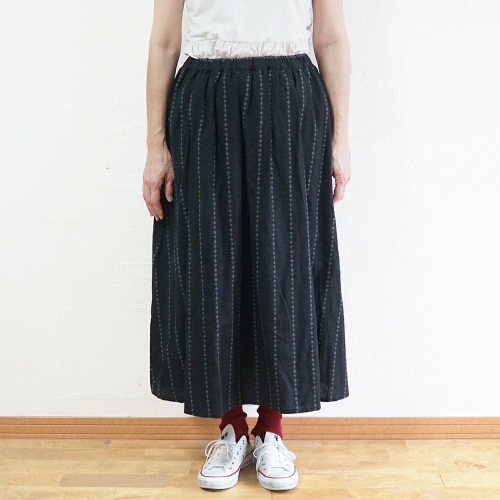 Branch m‘.,ブランチエム,ナチュラル,30代,40代,50代,60代,コットン,綿,ゆったり,スカート,フレアスカート,タックスカート,