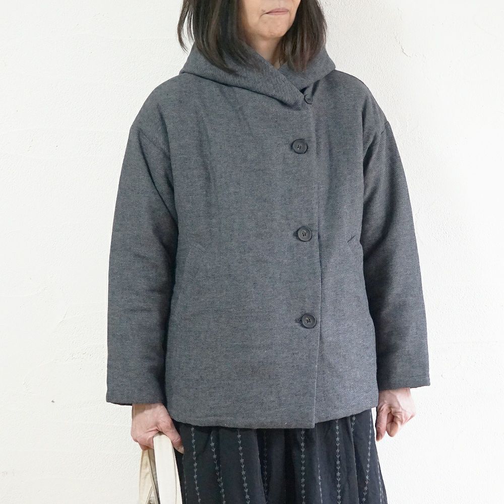 Branch m‘.,ブランチエム,ナチュラル,30代,40代,50代,60代,ゆったり,アウター,ダウン,ボンディング,ジャケット,フード,中綿