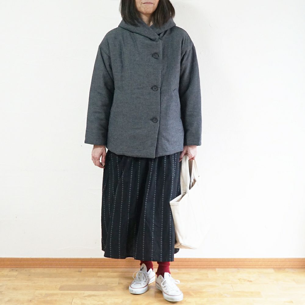 Branch m‘.,ブランチエム,ナチュラル,30代,40代,50代,60代,ゆったり,アウター,ダウン,ボンディング,ジャケット,フード,中綿