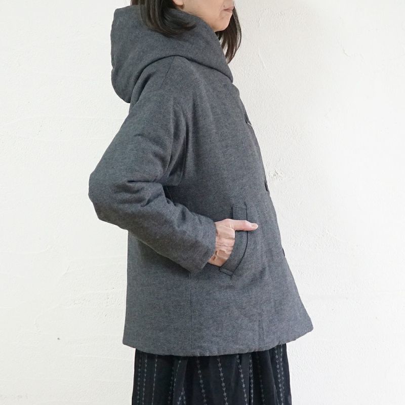 Branch m‘.,ブランチエム,ナチュラル,30代,40代,50代,60代,ゆったり,アウター,ダウン,ボンディング,ジャケット,フード,中綿