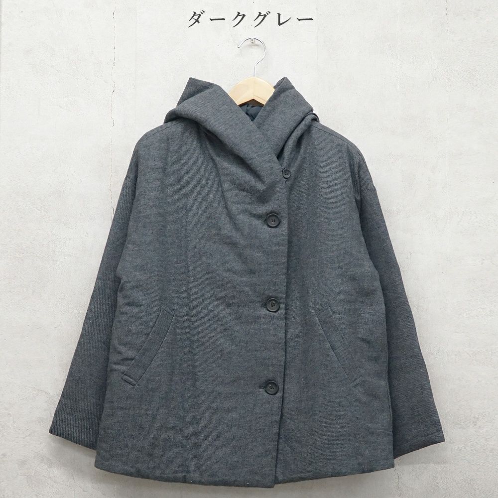 Branch m‘.,ブランチエム,ナチュラル,30代,40代,50代,60代,ゆったり,アウター,ダウン,ボンディング,ジャケット,フード,中綿