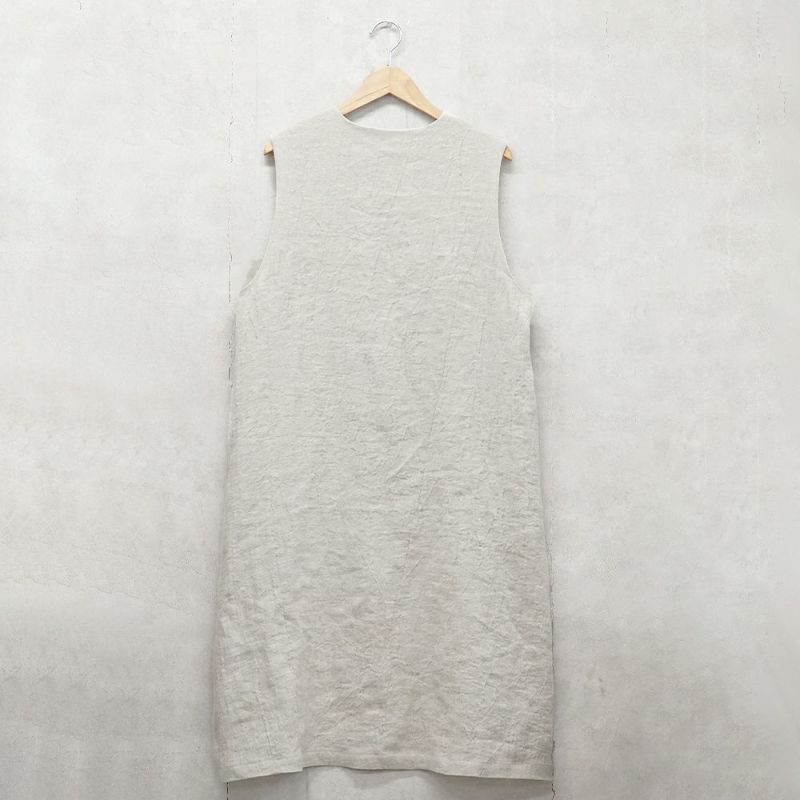 Branch m‘.,ブランチエム,ナチュラル,30代,40代,50代,60代,ゆったり,ウール,リネン,リネンウール,ワンピース,リネンワンピース,ノースリーブワンピース,キーネック,キーネックワンピース,