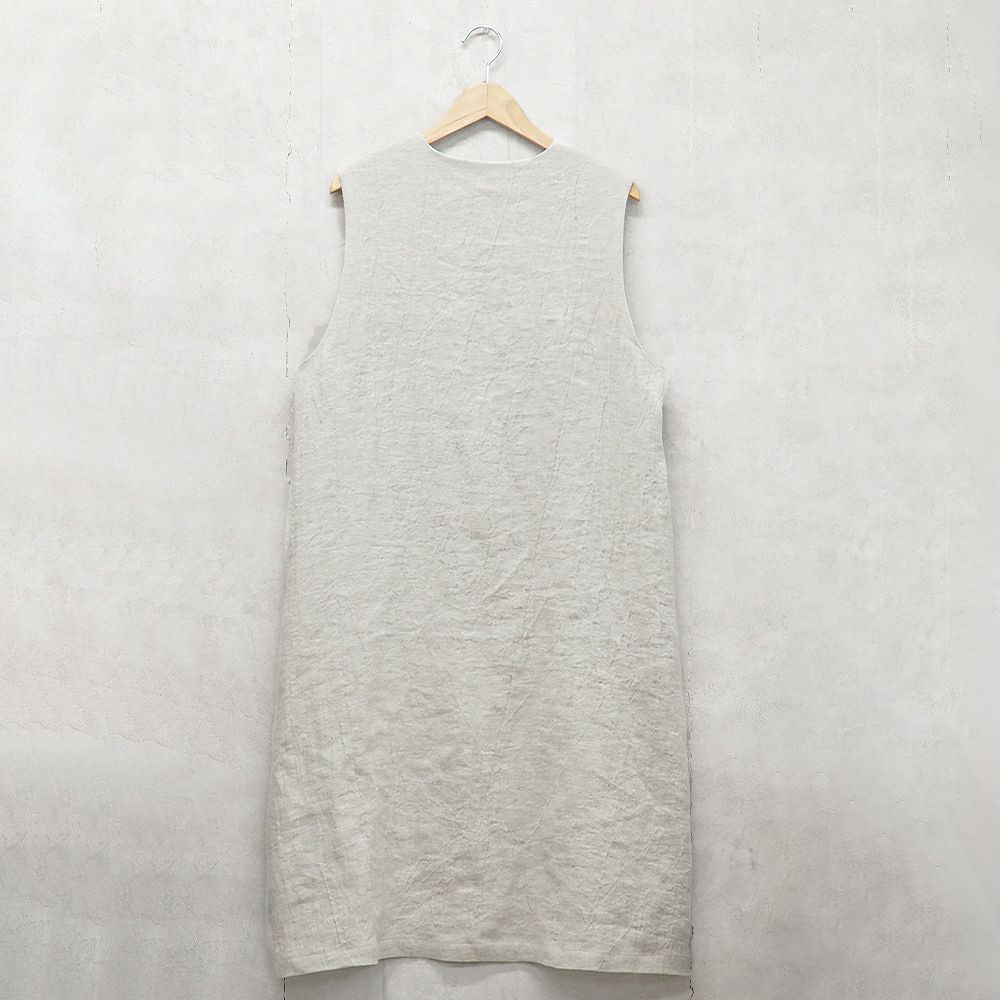 Branch m‘.,ブランチエム,ナチュラル,30代,40代,50代,60代,ゆったり,ウール,リネン,リネンウール,ワンピース,リネンワンピース,ノースリーブワンピース,キーネック,キーネックワンピース,