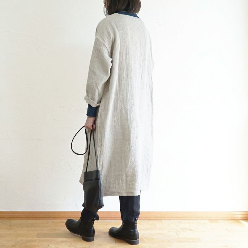 Branch m‘.,ブランチエム,ナチュラル,30代,40代,50代,60代,ゆったり,ウール,リネン,リネンウール,ワンピース,リネンワンピース,長袖ワンピース,
