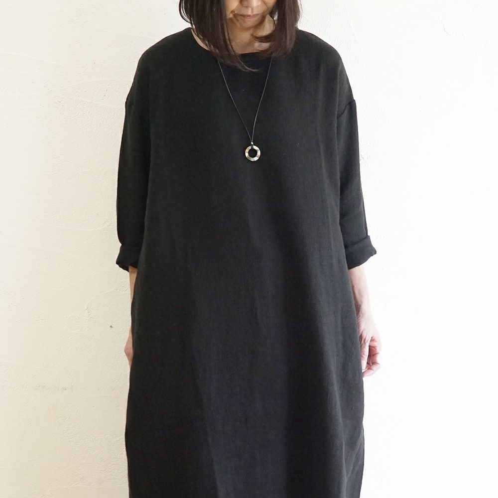 Branch m‘.,ブランチエム,ナチュラル,30代,40代,50代,60代,ゆったり,ウール,リネン,リネンウール,ワンピース,リネンワンピース,長袖ワンピース,