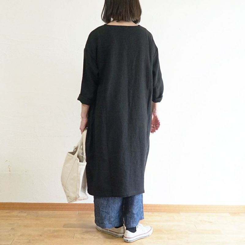 Branch m‘.,ブランチエム,ナチュラル,30代,40代,50代,60代,ゆったり,ウール,リネン,リネンウール,ワンピース,リネンワンピース,長袖ワンピース,