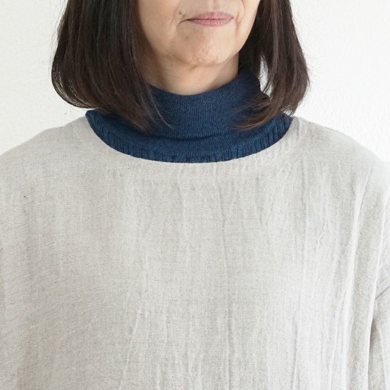 Branch m‘.,ブランチエム,ナチュラル,30代,40代,50代,60代,ゆったり,ウール,リネン,リネンウール,ワンピース,リネンワンピース,長袖ワンピース,