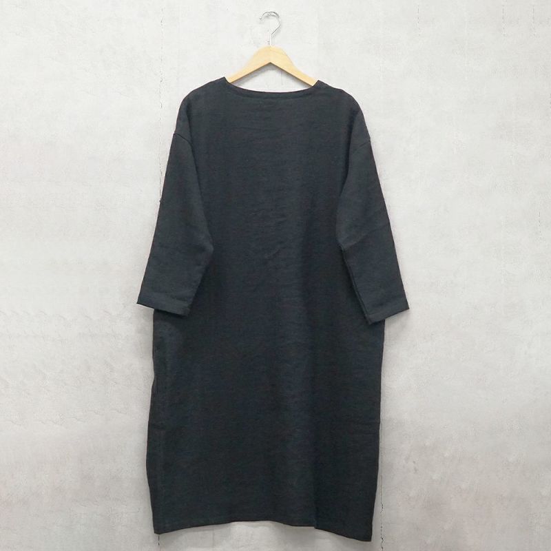 Branch m‘.,ブランチエム,ナチュラル,30代,40代,50代,60代,ゆったり,ウール,リネン,リネンウール,ワンピース,リネンワンピース,長袖ワンピース,