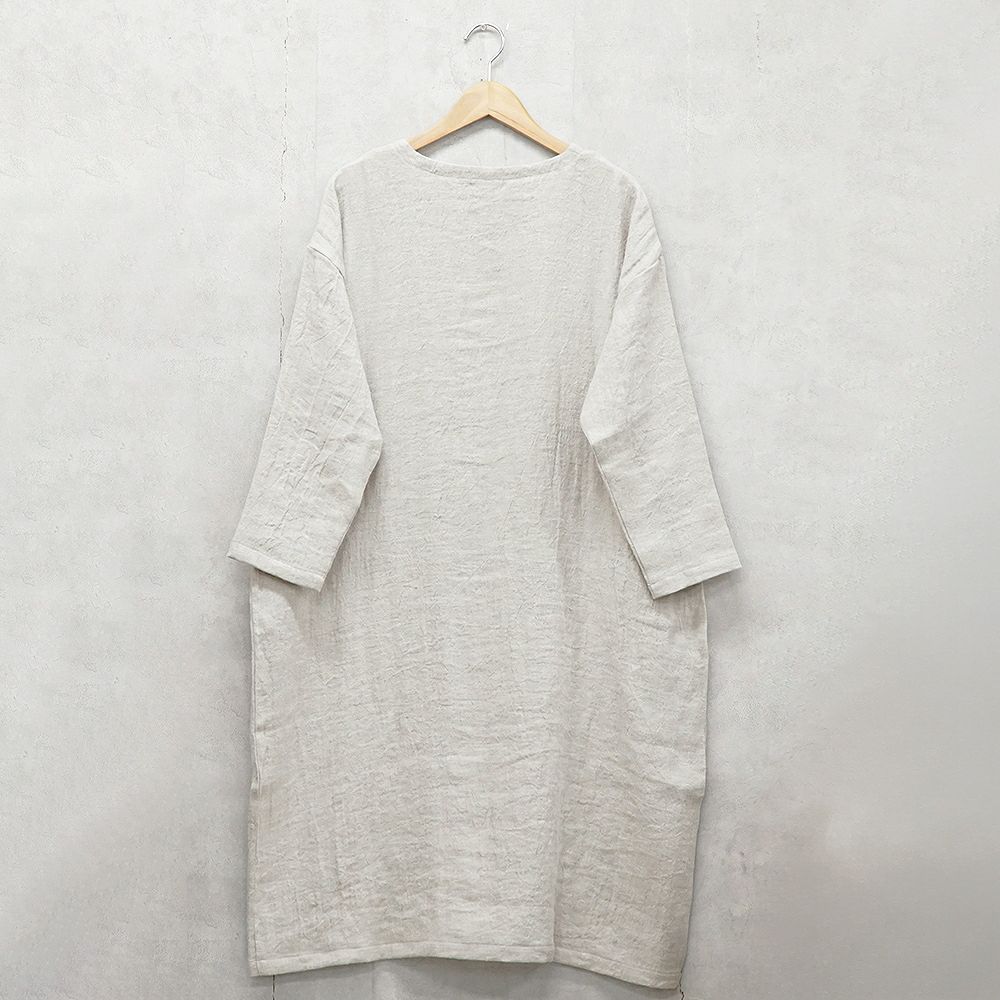 Branch m‘.,ブランチエム,ナチュラル,30代,40代,50代,60代,ゆったり,ウール,リネン,リネンウール,ワンピース,リネンワンピース,長袖ワンピース,