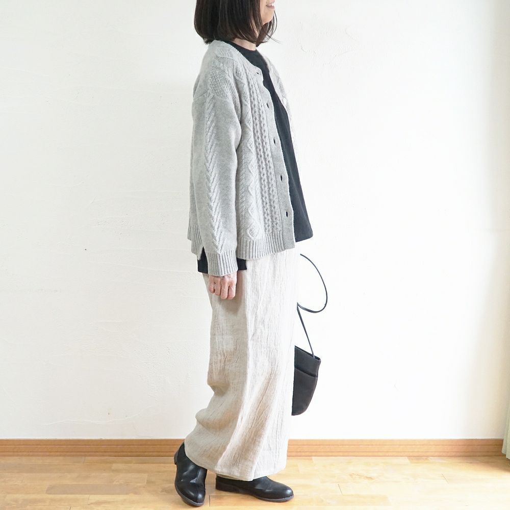 Branch m‘.,ブランチエム,ナチュラル,30代,40代,50代,60代,ゆったり,ウール,リネン,リネンウール,パンツ,ワイドパンツ,ストレートパンツ,