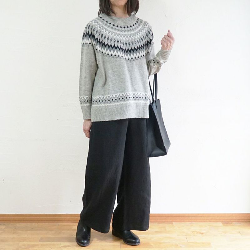 Branch m‘.,ブランチエム,ナチュラル,30代,40代,50代,60代,ゆったり,ウール,リネン,リネンウール,パンツ,ワイドパンツ,ストレートパンツ,